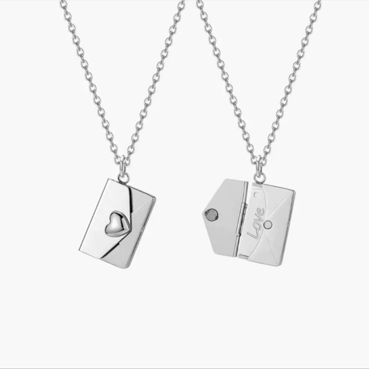 Collier pendentif enveloppe (Acier inoxydable)