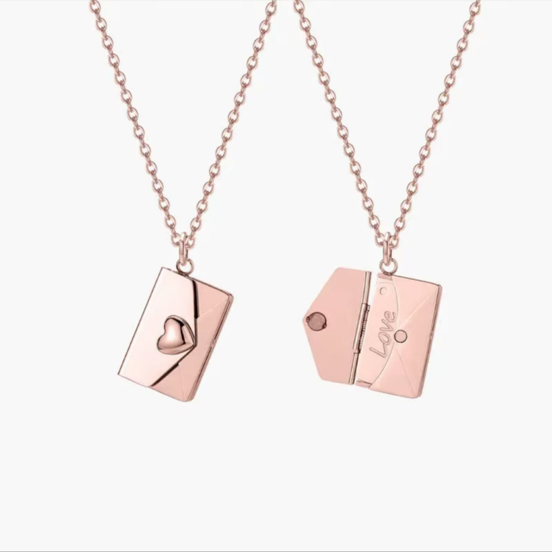 Collier pendentif enveloppe (Acier inoxydable)