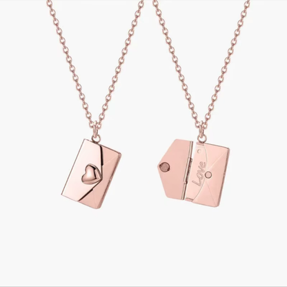 Collier pendentif enveloppe (Acier inoxydable)